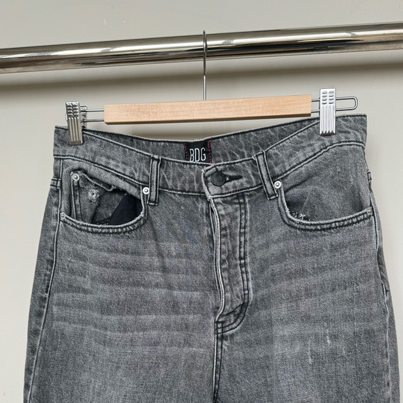 BDG Black Ripped Straight Leg Jeans (Size 29) - Picture 6 of 6